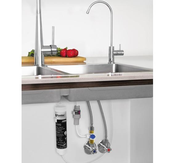 Puretec X4 Inline Water Filter with High Loop LED Faucet